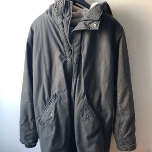 GAP Sherpa Lined Fishtail Parka - Size Small